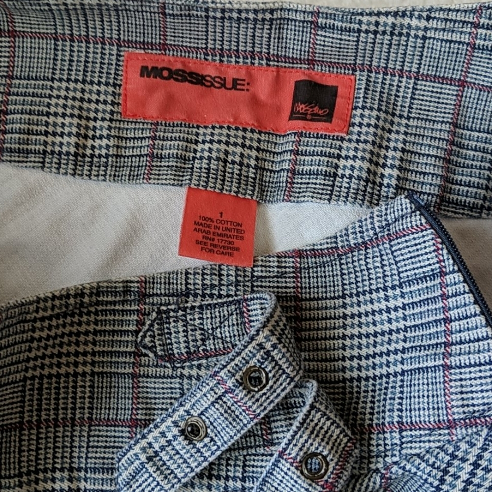 💕COPY - Mini Green Grey Plaid Print MOSS ISSUE Skirt